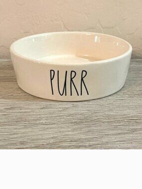 New Rae Dunn Purr Dish Pets Cats Artisan Collection Food Water
